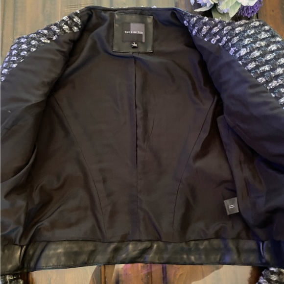 The Limited Tweed Like and Vegan Leather Biker Jacket - Picture 9 of 13